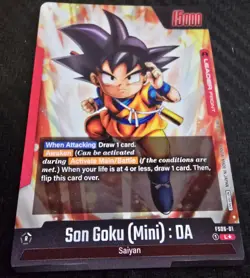 DBS Dragon Ball Fusion World FS06-01 Son Goku Leader ALT Winner Trading Card - Image 2
