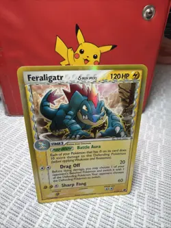 Pokemon TCG Feraligatr EX Dragon Frontiers Holo Rare Card 2/101 - Image 1