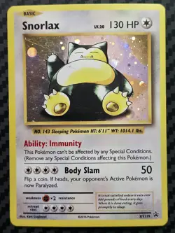 Snorlax XY179 Black Star Promo Holo Pokemon Card – Lightly Played - Image 1