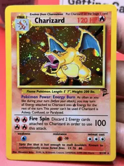 Pokemon TCG Charizard Base Set 2 Holo Unlimited Rare Card 4/130 LP-NM Condition - Image 1