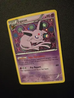 2013 Pokemon TCG Espeon BW92 Black & White Black Star Promo Holo w/ SWIRL - NM - Image 2