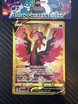Pokemon Galarian Moltres v Brilliant Stars Secret Rare Gold Card 183/172 LP/MP - Image 1