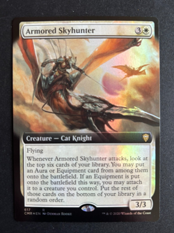 Armored Skyhunter Extended Art Foil NM CMR Commander Legends Magic MTG - Image 1