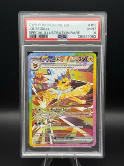 2025 Pokemon PRE Prismatic Evolutions Jolteon EX #153/131 SIR PSA 9 Mint - Image 1