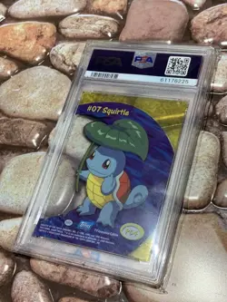 Pokemon Squirtle Topps Clear Card PC4 2000 TV Animation PSA 10 - Image 2