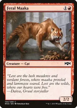 MTG Feral Maaka - Ravnica Allegiance (RNA) NM #100 - Image 1