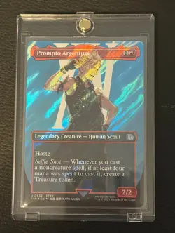 2025 MTG Final Fantasy #0532 Prompto Argentum Borderless SURGE FOIL NM Pro-Mold - Image 1