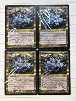 MTG MAGIC 4x SIGNED & NUMBERED JON FINKEL SHADOWMAGE INFILTRATOR ODYSSEY CEDH x4 - Image 1