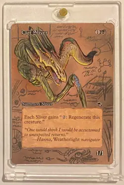 CLOT SLIVER (TMP) MTG Magic SCHEMATIC Hand Painted Altered Extended Art - Image 1