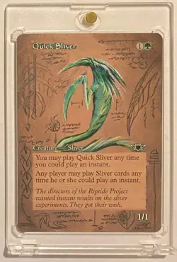 QUICK SLIVER (LGN) MTG Magic SCHEMATIC Hand Painted Altered Extended Art - Image 1