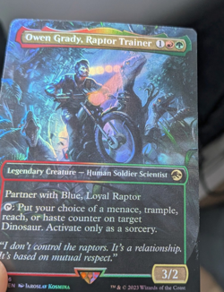 MTG Owen Grady, Raptor Trainer Jurassic World NM FOIL - Image 2