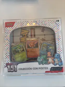 Pokemon TCG Scarlet & Violet 151 Spanish Poster Collection Box with Acrylic Case - Image 1