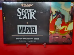 MTG Secret Lair x Marvel's Spider-Man: Heroic Deeds Rainbow Foil Edition In-Hand - Image 1