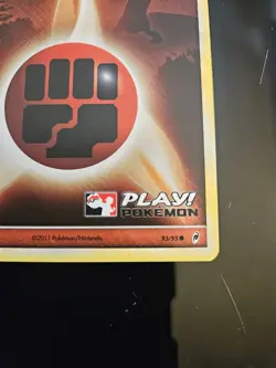 2011 Call Of Legends Play! Pokemon Promo Fighting Energy ##93/95. Very nice cond - Image 2