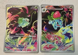 Bulbasaur 133/132 and Ivysaur 134/132 Mega Evolution Pokemon TCG - Image 1