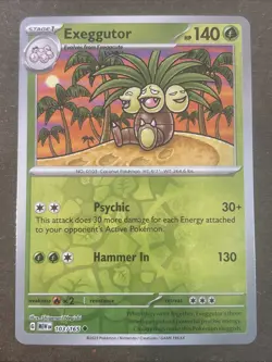 Exeggutor 103/165 Sv: Scarlet & Violet 151 Reverse Holo Pokemon TCG NM - Image 1
