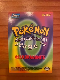 #149 Dragonite Non-Holo E12 of 12 Topps Pokemon Trading Card Blue Label NM - Image 2