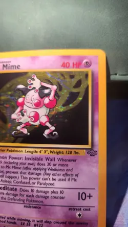 Mr. Mime 6/64 Pokemon TCG Jungle Unlimited 1999 Holo Rare Vintage LP - Image 4