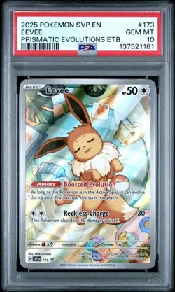 🔥 PSA 10 Pokemon Eevee Prismatic Evolutions ETB Promo SVP EN 173 Gem Mint 🔥 - Image 1