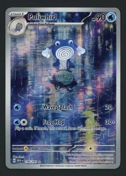 Poliwhirl 176/165 Sv: Scarlet & Violet 151 Holo Pokemon Card Full Art UNPLAYED - Image 1