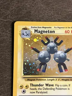 2000 Pokemon TCG - Base Set 2 - Magneton Holo w/ SWIRL 9/130 - LP - Image 2