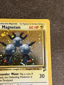 2000 Pokemon TCG - Base Set 2 - Magneton Holo w/ SWIRL 9/130 - LP - Image 3