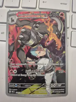 Team Rocket's Houndoom 191/182 Sv10 Destined Rivals Illustration Rare Pokemon - Image 1