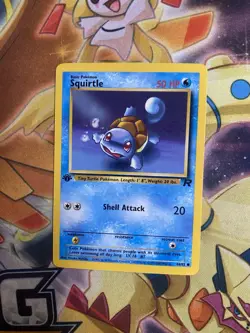 Squirtle 68/82 Team Rocket 1st Edition Near Mint Common Pokemon Card - Image 3