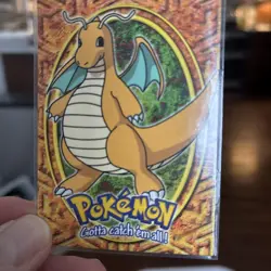 1999 Topps Pokemon First Movie #149 Dragonite Stage 2 Card #E12 Blue Logo - Image 1