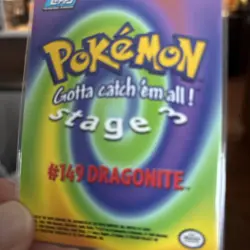 1999 Topps Pokemon First Movie #149 Dragonite Stage 2 Card #E12 Blue Logo - Image 2