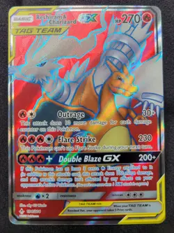 Pokemon Unbroken Bonds Reshiram & Charizard GX 194/214 Full Art Ultra Rare NM - Image 1