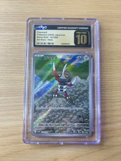 CGC 10 Pristine Pawniard 147/086 AR Art Rare Black Bolt sv11B Pokemon Card - Image 1