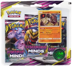 Pokemon Sun & Moon: Unified Minds 3-Pack Blister - Stakataka English Factory Sea - Image 1