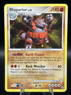 Pokemon TCG Rhyperior Diamond & Pearl Holo Rare 12/130 - Image 1