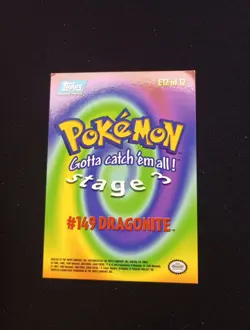 1999 TOPPS POKEMON THE MOVIE EDT E12 DRAGONITE #149 - Image 2