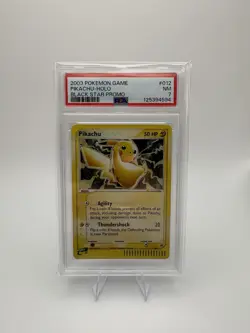 2003 Pokemon Black Star Promo #012 Pikachu-Holo PSA 7 - Image 1