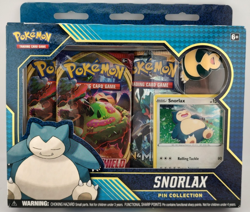 Pokemon Sword & Shield Snorlax Pin Collection 3 Booster Packs New Sealed 820650807879 - Image 1