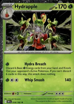 Hydrapple (Cosmos Holo) Rare MCAP Miscellaneous Cards & Products 018/182 LP - Image 1