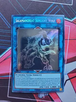 Yugioh Salamangreat Sunlight Wolf LD10-EN000 Ghost Rare 1st Edition NM - Image 1