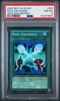 2002 Yu-Gi-Oh! Soul Exchange Starter Deck Yugi SDY Unlim Super PSA 8 DMG LABEL - Image 1
