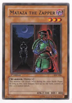 MATAZA THE ZAPPER YU-GI-OH! TCG 1996 1st Edition IOC-086 - Image 1