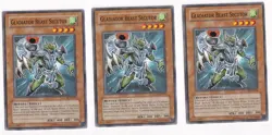 3 x Gladiator Beast Secutor - GLAS-EN024 - Common - Unlimited Edition Near Mint, - Image 1
