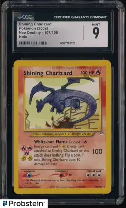 2002 Pokemon Neo Destiny #107/105 Shining Charizard Holo CGC 9 MINT - Image 1