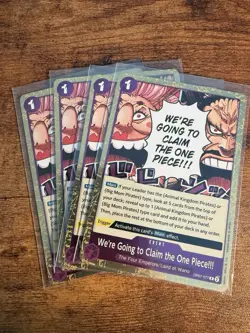 We're Going to Claim The One Piece OP07-077 X4 Rare Playset Foil Mint 500 Years - Image 1