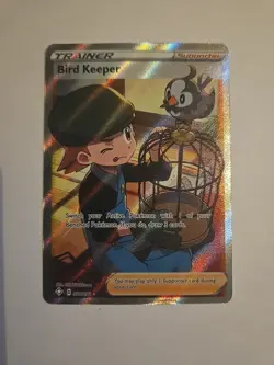 Pokemon TCG Bird Keeper Full Art Holo Card 066/072 Shining Fates NM/M Condition - Image 1