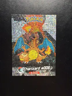 2025 POKEMON STAINED GLASS Crystal Card #006 CHARIZARD Kanto Peru Foil - Image 1