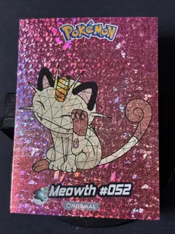 2025 POKEMON STAINED GLASS Crystal Card #052 MEOWTH Kanto Peru Foil - Image 1