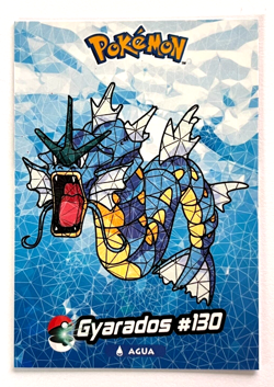 2025 POKEMON STAINED GLASS Crystal Card #130 GYARADOS Kanto Peru Foil - Image 1