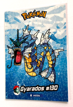 2025 POKEMON STAINED GLASS Crystal Card #130 GYARADOS Kanto Peru Foil - Image 2