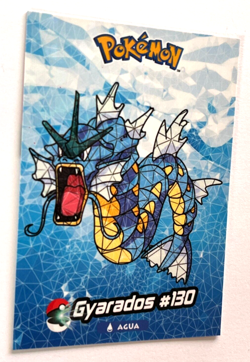 2025 POKEMON STAINED GLASS Crystal Card #130 GYARADOS Kanto Peru Foil - Image 3